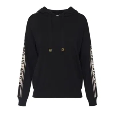 Elisabetta Franchi Sweatshirt In Nero Burro