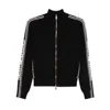 Elisabetta Franchi Zip-up High Neck Cardigan In Nero Burro
