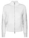 Elisabetta Franchi Contrasting Logo Band Sweatshirt In White