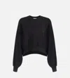 Elisabetta Franchi Cotton Sweatshirt With Logo In Black