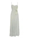 Elisabetta Franchi Sweetheart Maxi Dress In Gray