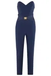 Elisabetta Franchi Sweetheart Neckline Jumpsuit With Jewel Detailing And Silhouette