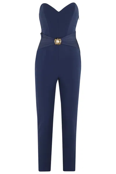 ELISABETTA FRANCHI ELISABETTA FRANCHI SWEETHEART NECKLINE JUMPSUIT WITH JEWEL DETAILING AND SILHOUETTE