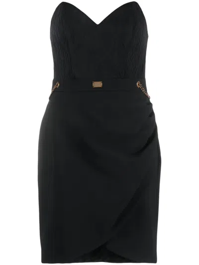 Elisabetta Franchi Sweetheart-neckline Minidress In Black