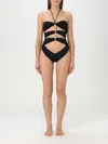 Elisabetta Franchi Chain One-piece Swimsuit Beachwear In Black