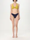 Elisabetta Franchi Two-tone Lycra Bikini With Glossy Top In Multi