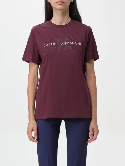 Elisabetta Franchi T-shirt  Woman Color Black 1 In Red
