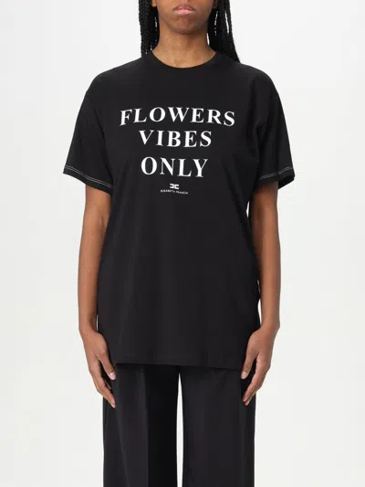 ELISABETTA FRANCHI T-SHIRT ELISABETTA FRANCHI WOMAN COLOR BLACK,G53990002