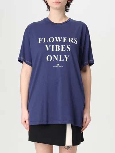 ELISABETTA FRANCHI T-SHIRT ELISABETTA FRANCHI WOMAN COLOR BLUE,G53990009