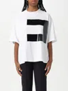 Elisabetta Franchi Jersey T-shirt With Macro Logo In White