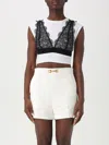 Elisabetta Franchi Blackwhite Bralette T-shirt In White