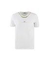 Elisabetta Franchi White Cotton Jersey T-shirt With Necklace Detail In White