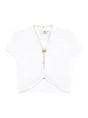 Elisabetta Franchi Knitted Crop Top In White