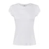Elisabetta Franchi Crew Neck Modal T-shirt With Embroidered Thread In White