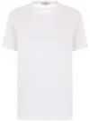 Elisabetta Franchi Jersey T-shirt With Embroidered Logo And Rhinestones In White