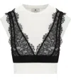 Elisabetta Franchi Blackwhite Bralette T-shirt