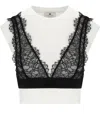 Elisabetta Franchi T-shirt With Lace Bralette