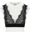 Elisabetta Franchi Blackwhite Bralette T-shirt