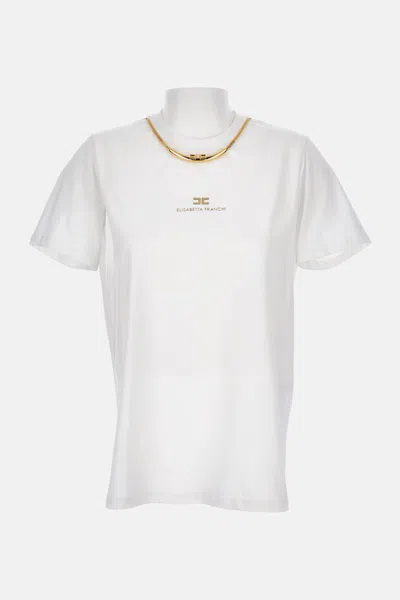 Elisabetta Franchi T-shirt With Logo In White