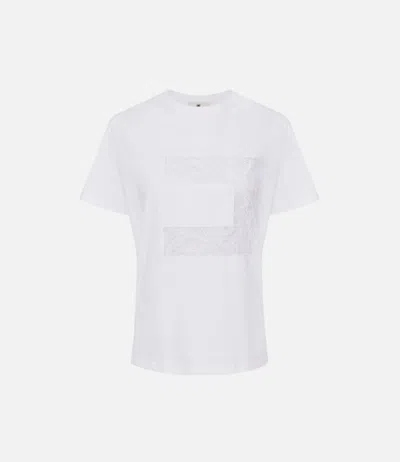 ELISABETTA FRANCHI ELISABETTA FRANCHI T SHIRT WITH MACRO LOGO