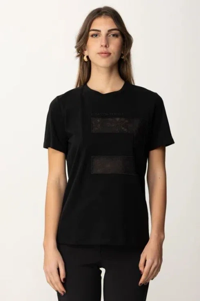 Elisabetta Franchi T-shirt Woman  Ma03151e2 110 In Black