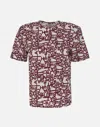Elisabetta Franchi Logo-print Cotton T-shirt In Gesso-red-black