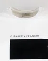 Elisabetta Franchi T Shirt In Jersey Con Macro Logo In White