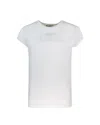 Elisabetta Franchi Logo-motif Cap-sleeve T-shirt In White