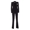 Elisabetta Franchi Tailored Black Suit With Fitted Blazer And Straight-leg Trousers In Black