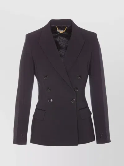 Elisabetta Franchi Tailleur Jacket With Double Breasted Buttons In Brown
