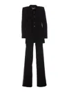 Elisabetta Franchi Logo Plaque Peak Lapels Suit In Black