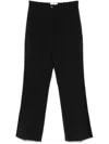 Elisabetta Franchi Logo-plaque Crepe Trousers In Black