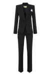Elisabetta Franchi Tailored Black Suit With Fitted Blazer And Straight-leg Trousers