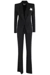 Elisabetta Franchi Tailored Black Suit With Flared Trousers In Black