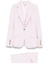 Elisabetta Franchi Single-breasted Lilac Suit In Pink