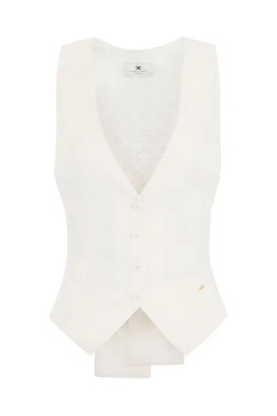 Elisabetta Franchi Tailored Coat With Deep V-neckline