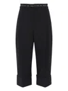 Elisabetta Franchi Tailored Cropped Trousers In Black