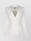Elisabetta Franchi Tailored Jacket With Notched Lapels And Button Detailing In White