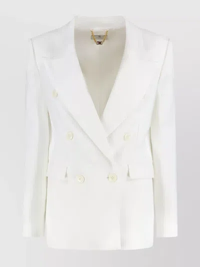 ELISABETTA FRANCHI TAILORED GABARDINE BLAZER POCKETS