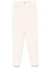Elisabetta Franchi Tailored High-waist Cropped Pants In Pink