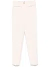 Elisabetta Franchi Tailored High-waist Cropped Pants In Pink