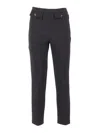 Elisabetta Franchi Tailored High-waist Pants With Decorative Buttons In Black