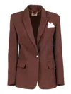 Elisabetta Franchi Tailored Jacket With Classic Lapel In White
