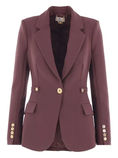 ELISABETTA FRANCHI TAILORED JACKET WITH NOTCHED LAPEL