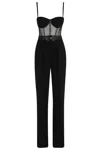 Elisabetta Franchi Tailored Jumpsuit With Corset Bodice In Black