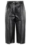 Elisabetta Franchi Tailored Python-effect Imitation Leather Pants In Black