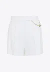 Elisabetta Franchi Tailored Shorts With Metallic-chain In White