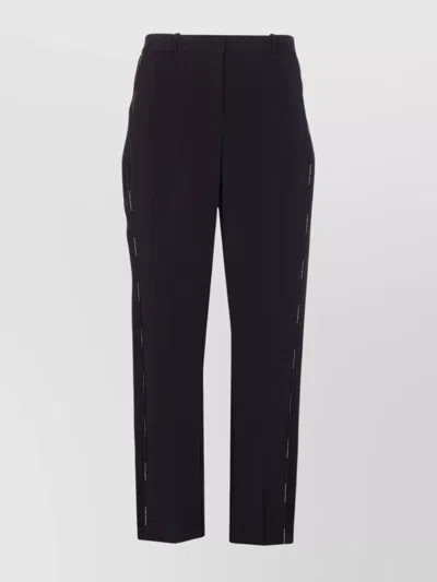 Elisabetta Franchi Tailored Straight Fit Trousers With Side Stripe In Black