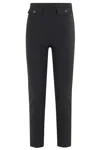 Elisabetta Franchi Tailored Straight-leg Pants With Flap Pockets In Black
