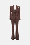 Elisabetta Franchi Tailored Suit In Brown